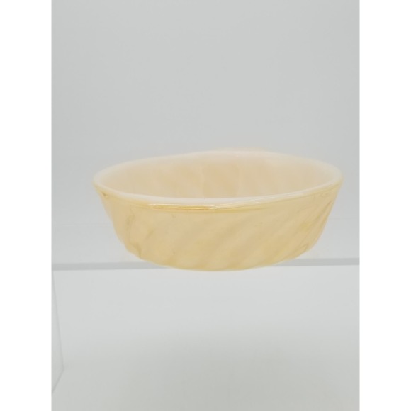 Fire King Peach Lustre Ware Small Casserole Baking Dish 5" Anchor Hocking Vintag - Picture 8 of 11